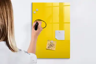 Magnettafel beschreibbar hellgelb
