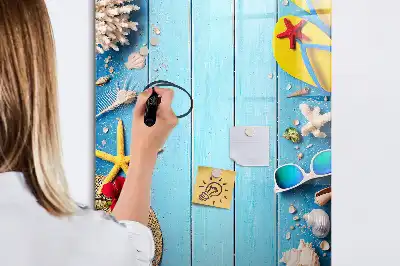 Magnettafel beschreibbar in Form eines Strandsets