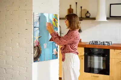 Magnettafel beschreibbar in Form eines Strandsets
