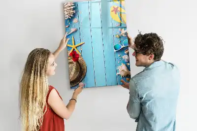 Magnettafel beschreibbar in Form eines Strandsets
