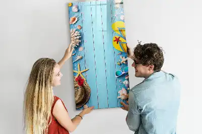 Magnettafel beschreibbar in Form eines Strandsets