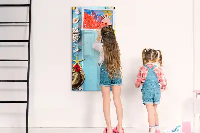 Magnettafel beschreibbar in Form eines Strandsets