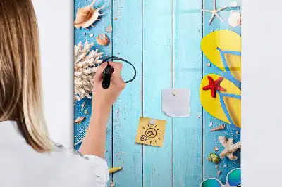 Magnettafel beschreibbar in Form eines Strandsets