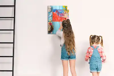 Magnettafel beschreibbar in Form eines Strandsets