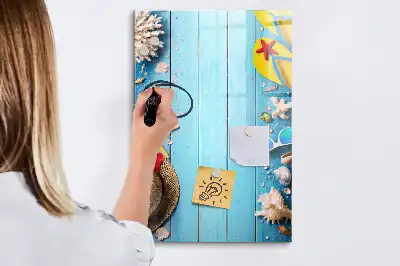 Magnettafel beschreibbar in Form eines Strandsets