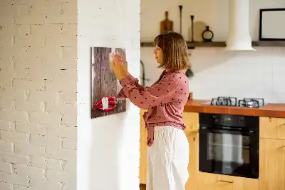 Magnettafel zum Schreiben mit Motiv Chilis auf Holzbrett