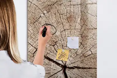 Magnettafel Baumstamm-Querschnitt zum Schreiben