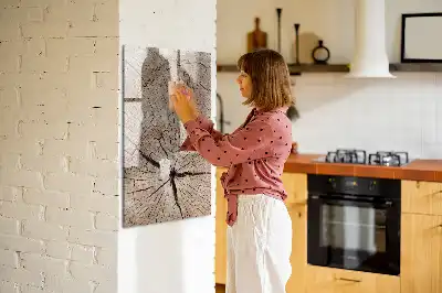 Magnettafel Baumstamm-Querschnitt zum Schreiben