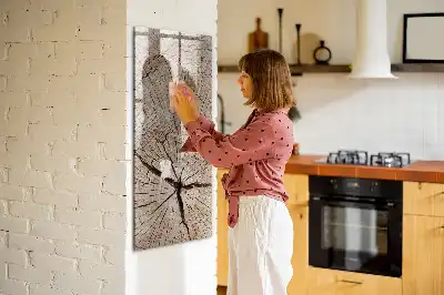 Magnettafel Baumstamm-Querschnitt zum Schreiben