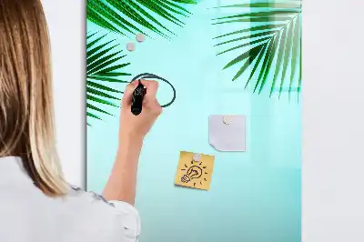 Magnettafel zum Schreiben Motiv Palmenblätter