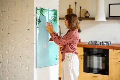 Magnettafel zum Schreiben Motiv Palmenblätter