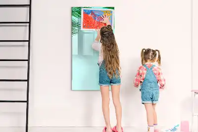Magnettafel zum Schreiben Motiv Palmenblätter