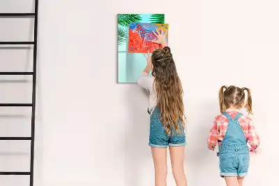 Magnettafel zum Schreiben Motiv Palmenblätter