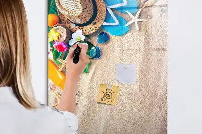 Magnettafel zum Schreiben mit Sandstrand-Motiv