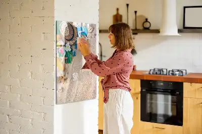 Magnettafel zum Schreiben mit Sandstrand-Motiv