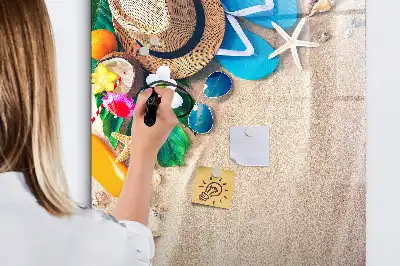Magnettafel zum Schreiben mit Sandstrand-Motiv