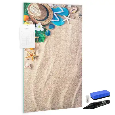 Magnettafel zum Schreiben mit Sandstrand-Motiv