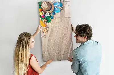 Magnettafel zum Schreiben mit Sandstrand-Motiv