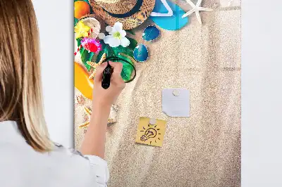 Magnettafel zum Schreiben mit Sandstrand-Motiv