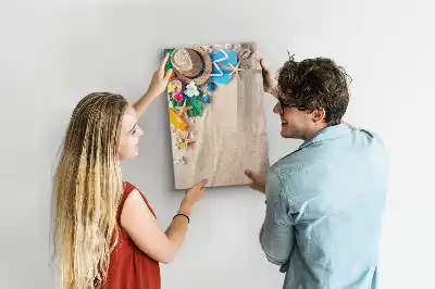 Magnettafel zum Schreiben mit Sandstrand-Motiv