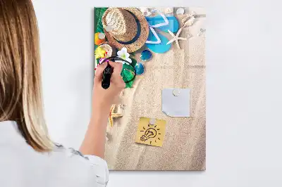 Magnettafel zum Schreiben mit Sandstrand-Motiv