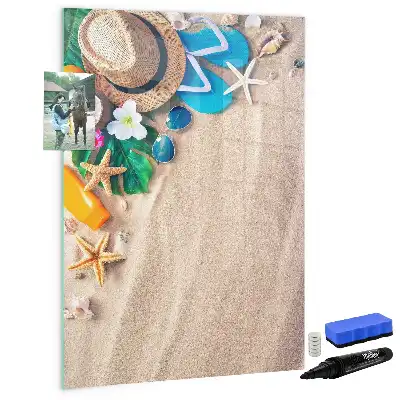 Magnettafel zum Schreiben mit Sandstrand-Motiv
