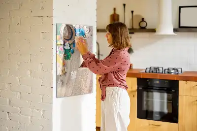 Magnettafel zum Schreiben mit Sandstrand-Motiv
