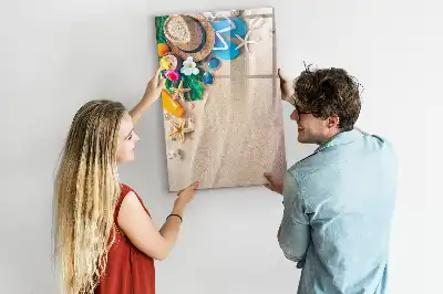 Magnettafel zum Schreiben mit Sandstrand-Motiv
