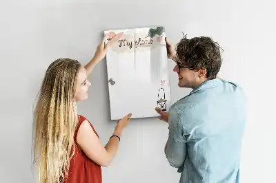 Magnettafel beschreibbar mit dem Design Meine Pläne
