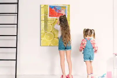 Magnettafel Zitronenscheiben zum Schreiben
