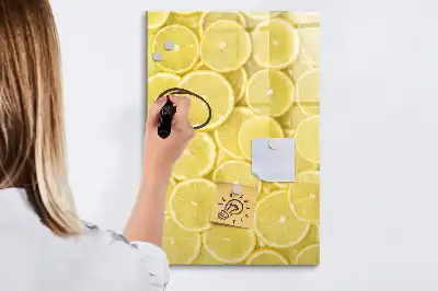 Magnettafel Zitronenscheiben zum Schreiben