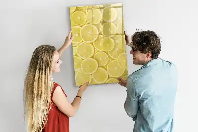 Magnettafel Zitronenscheiben zum Schreiben