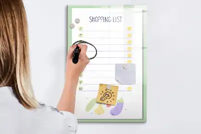 Magnetische Einkaufsliste beschreibbare Magnettafel