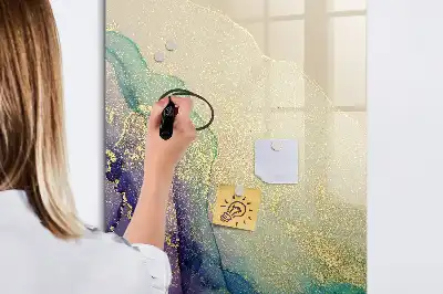 Magnettafel zum Schreiben in bunter Marmoroptik