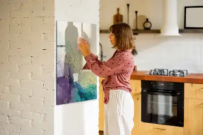 Magnettafel zum Schreiben in bunter Marmoroptik