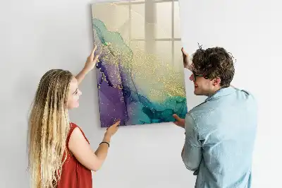 Magnettafel zum Schreiben in bunter Marmoroptik