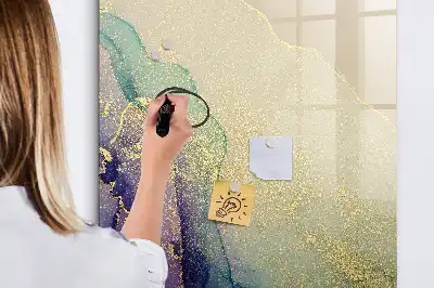 Magnettafel zum Schreiben in bunter Marmoroptik