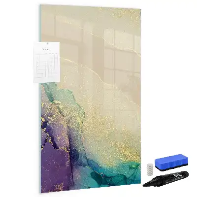 Magnettafel zum Schreiben in bunter Marmoroptik