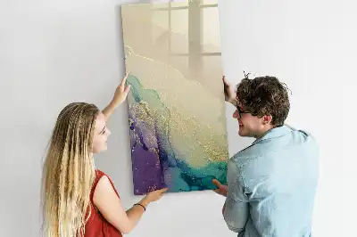 Magnettafel zum Schreiben in bunter Marmoroptik
