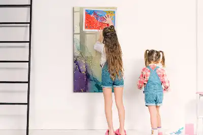 Magnettafel zum Schreiben in bunter Marmoroptik
