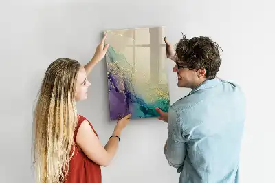 Magnettafel zum Schreiben in bunter Marmoroptik