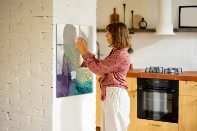 Magnettafel zum Schreiben in bunter Marmoroptik