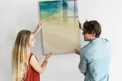 Magnettafel beschreibbar im Design bunter Marmor