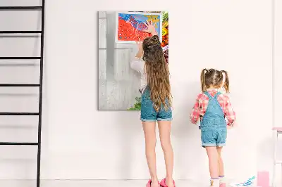 Magnettafel zum Schreiben Motiv Gemüse auf Holz