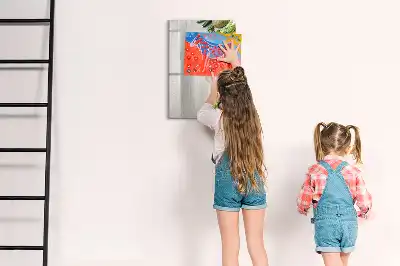 Magnettafel zum Schreiben Motiv Gemüse auf Holz