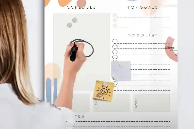 Tagesplaner als beschreibbare Magnettafel