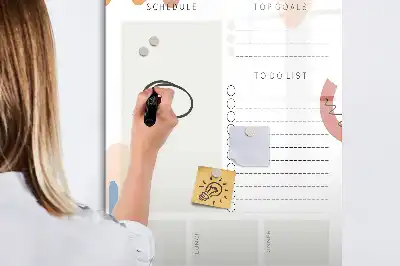 Tagesplaner als beschreibbare Magnettafel