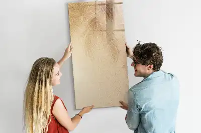 Magnettafel beschreibbar mit Palmenblattschatten Motiv