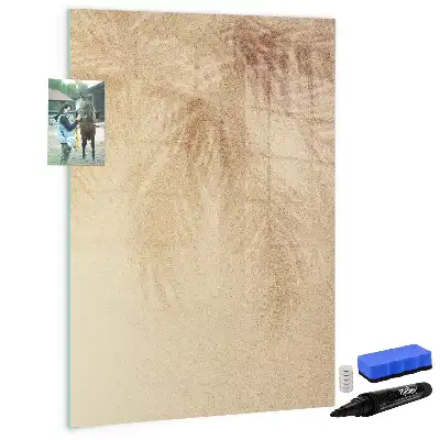 Magnettafel beschreibbar mit Palmenblattschatten Motiv