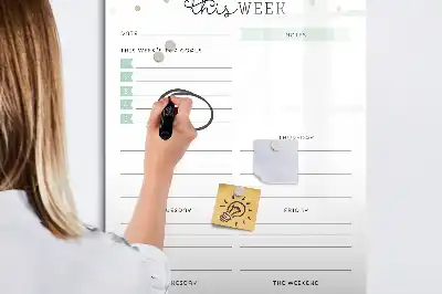 Wochenplan beschreibbare Magnettafel